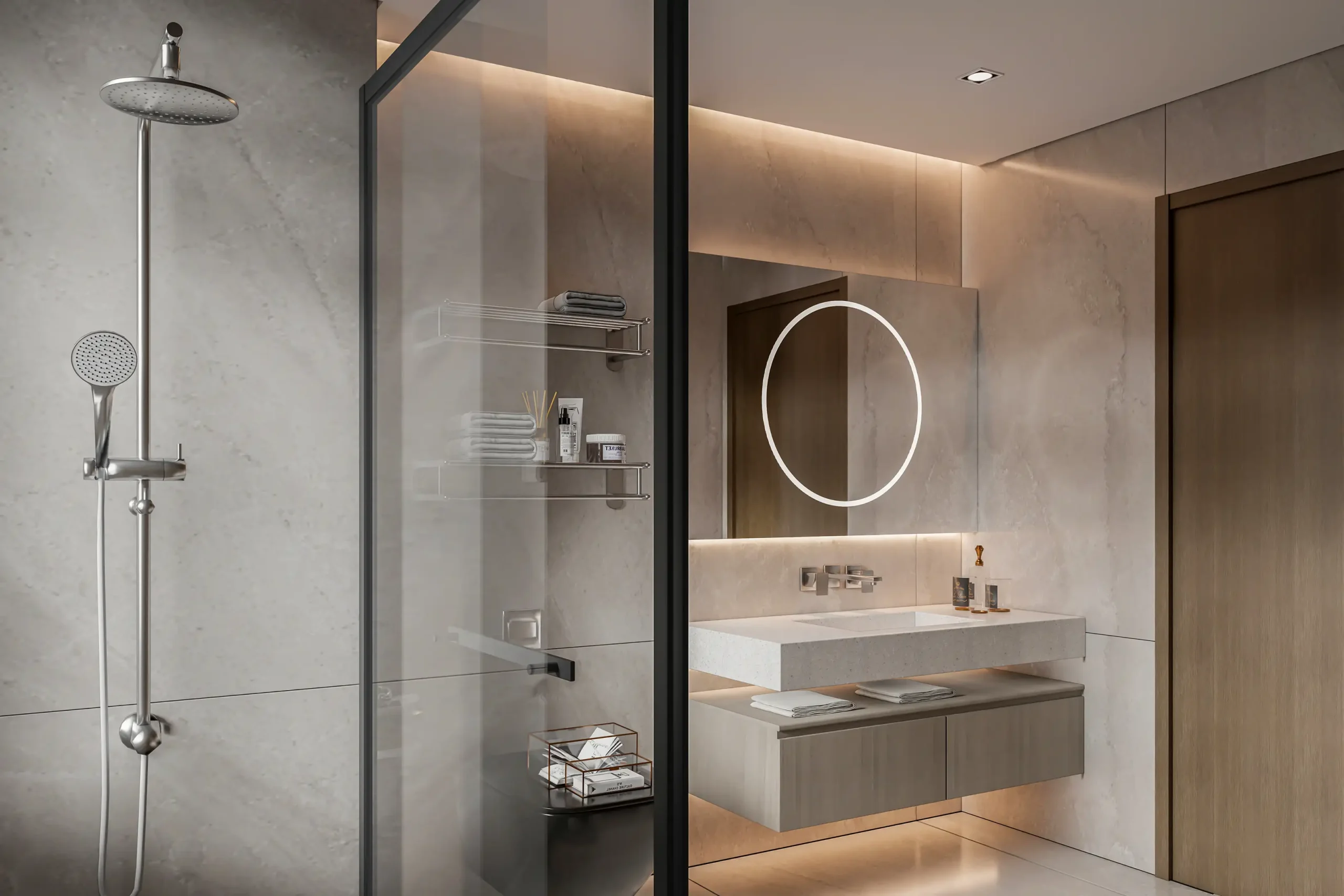 تصميم أبواب زجاجية للحمامات والدش في جدة: 0599808883